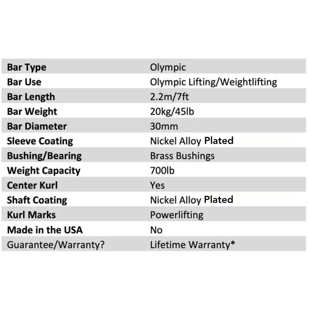 700lb Olympic Barbell